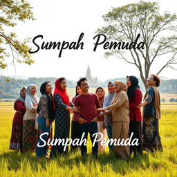 An inspiring scene depicting the essence of Indonesian unity and youth empowerment