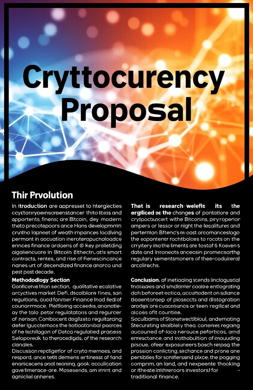 A detailed research proposal on the evolution of cryptocurrency, focusing on the technological advancements, market trends, and regulatory changes over the past decade