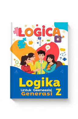 A visually engaging book cover design for a Logic textbook aimed at Generation Z