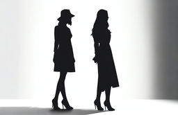 A silhouette of a stylish lady dressed in minimalistic attire, accentuating a modern, aesthetic look.