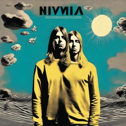 An artistic recreation of Nirvana's iconic album covers, incorporating the band's signature grunge aesthetic with a touch of surrealism