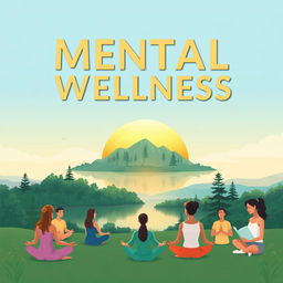 A captivating front page book cover design focusing on mental wellness