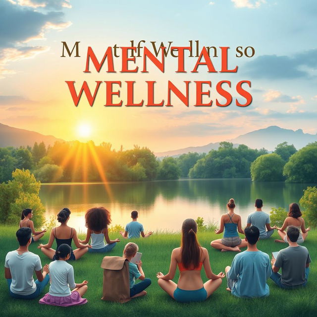 A captivating front page book cover design focusing on mental wellness