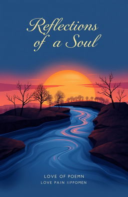 A beautifully illustrated cover for a book of poems titled 'Reflections of a Soul'