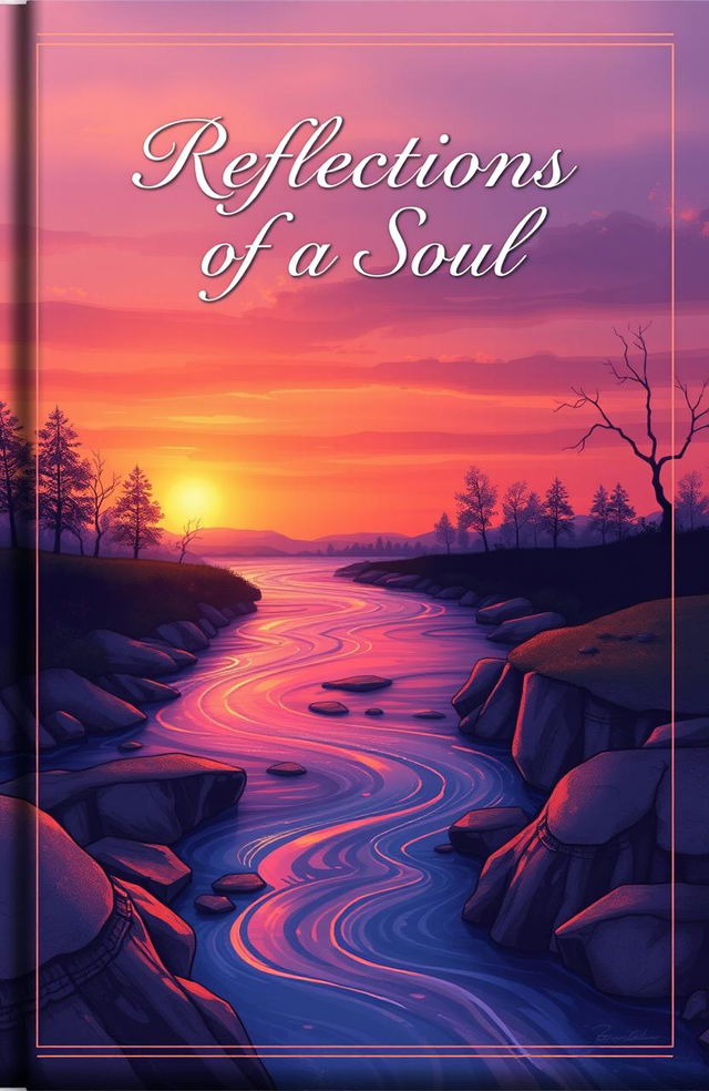 A beautifully illustrated cover for a book of poems titled 'Reflections of a Soul'