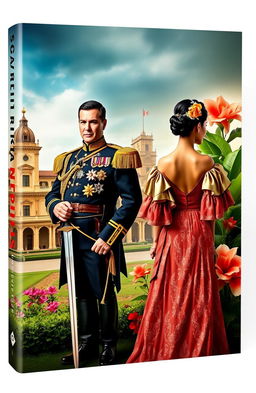 The front cover depicts a strong, authoritative man dressed as a Spanish general, complete with an elaborately detailed uniform featuring gold epaulettes and ornate decorations