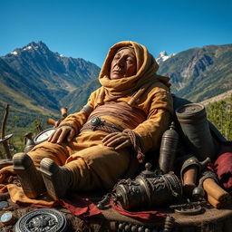 Mummy from the Altai Mountains, depicted in a historical and archaeological context