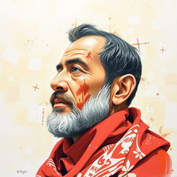 تقرير رسمي يتضمن الاسم "محمد حسن علي"، مع تصميم بسيط وأنيق