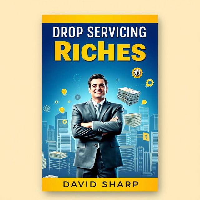 An eye-catching eBook cover design for "Drop Servicing Riches" by David Sharp