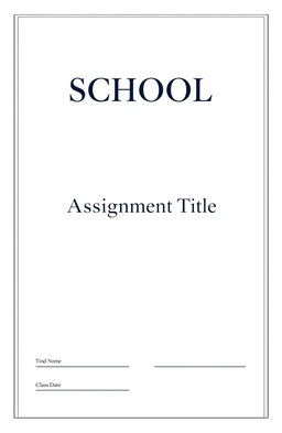 An elegant and professional assignment cover page featuring a clean and organized layout
