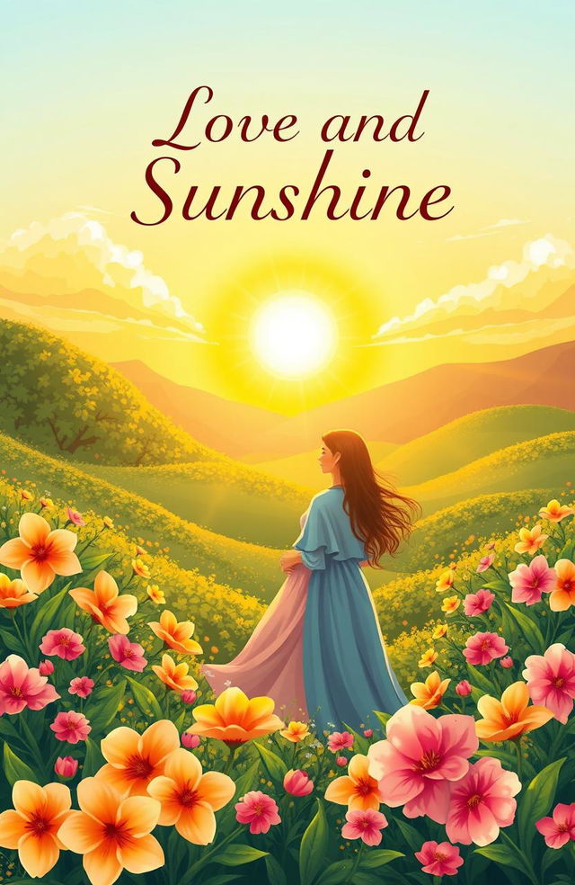 A book cover design featuring the theme of 'Love and Sunshine'