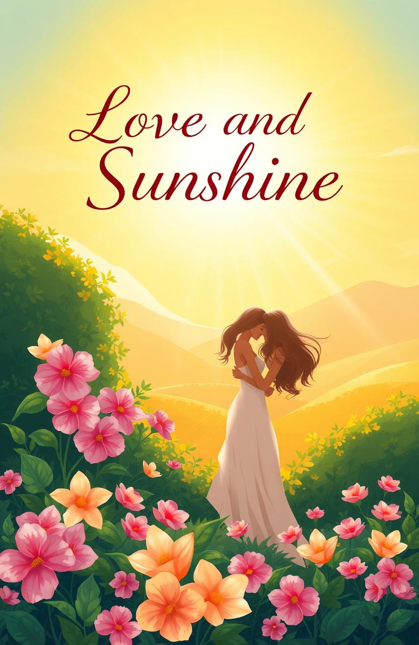 A book cover design featuring the theme of 'Love and Sunshine'