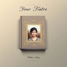 A captivating book cover featuring your picture as the central focus, surrounded by a beautifully designed border that complements the theme of your image