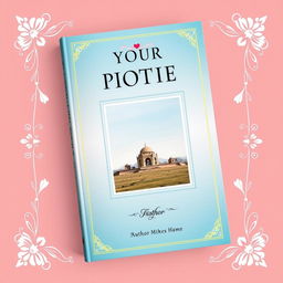 A captivating book cover featuring your picture as the central focus, surrounded by a beautifully designed border that complements the theme of your image