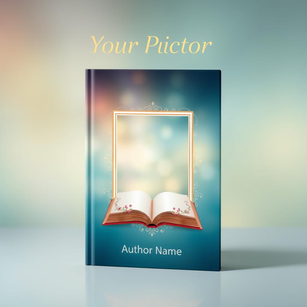 A stunning book cover featuring your picture prominently displayed as the main element