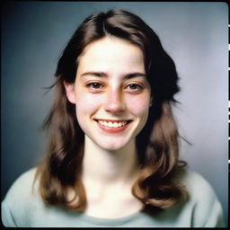 Color photographic image of a 24-year-old woman, slightly smiling. Her nuanced expression is intriguing.