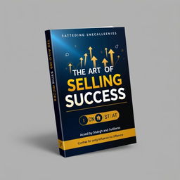A striking and professional book cover design for 'The Art of Selling Success' that radiates confidence, mastery, and sophistication