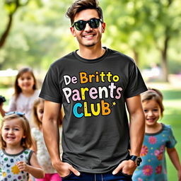 A trendy and fashionable t-shirt design featuring the phrase 'De Britto Parents Club' in an eye-catching font