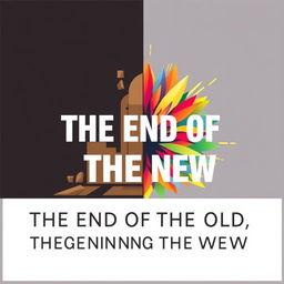 A modern design representing the theme 'The End of the Old, The Beginning of the New'