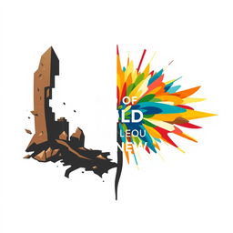 A modern design representing the theme 'The End of the Old, The Beginning of the New'
