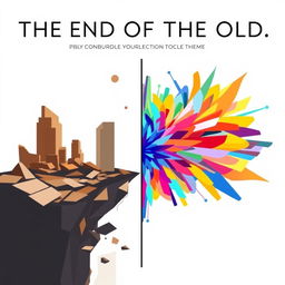 A modern design representing the theme 'The End of the Old, The Beginning of the New'