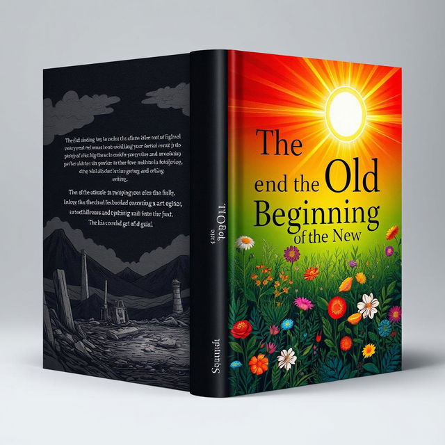 A captivating book cover design for 'The End of the Old, The Beginning of the New'