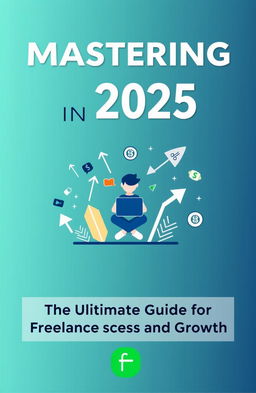 An ebook cover design that visually embodies freelance success on Fiverr in 2025