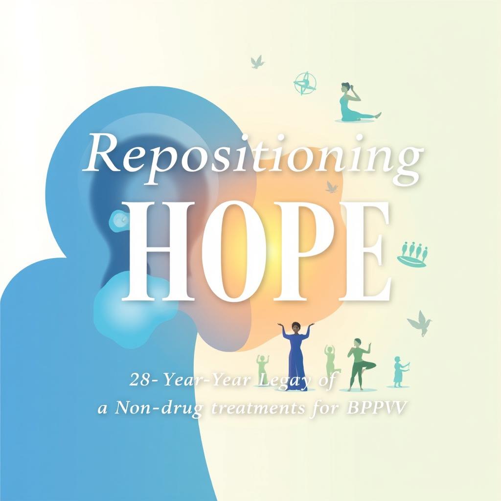 A visually compelling and informative cover image that captures the theme of 'Repositioning Hope: A 28-Year Legacy of Non-Drug Treatments for BPPV'