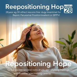 A metaphorical representation of 'Repositioning Hope', symbolizing a 28-year legacy of non-drug treatments for Benign Paroxysmal Positional Vertigo (BPPV)