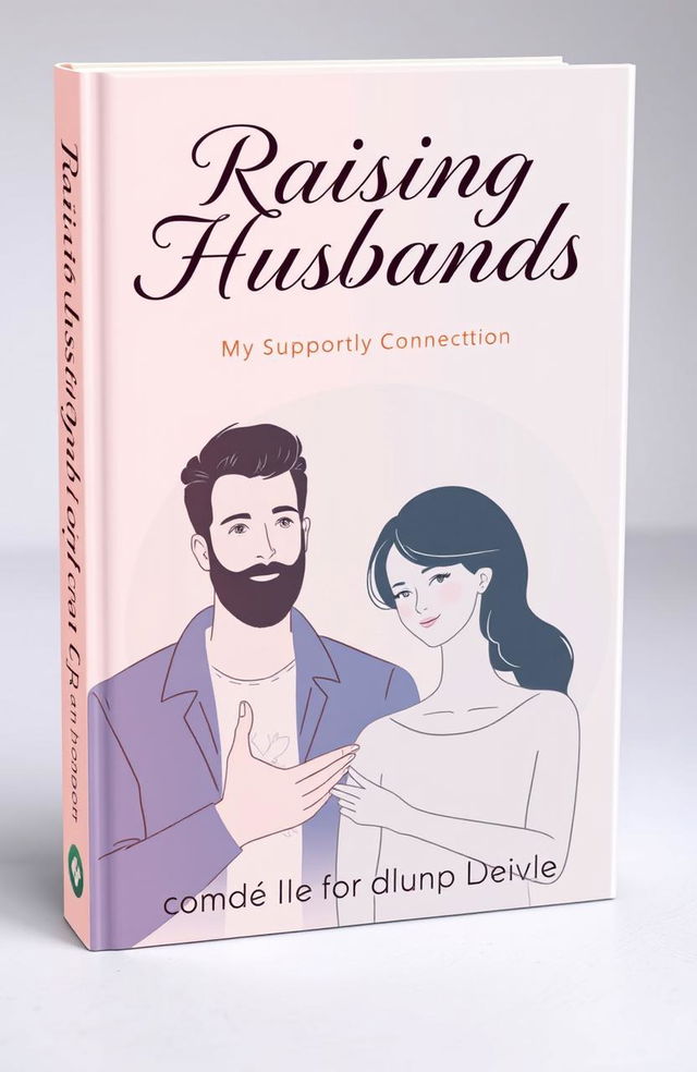 A captivating book cover design for 'Raising Husbands', featuring a modern, stylized illustration of a couple, showcasing the emotional connection and understanding between them