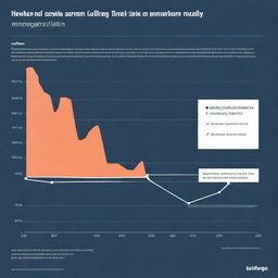 A line chart demonstrating the projected growth of AI ERP adoption, illustrating increasing adoption rates over time, emphasizing the widespread acceptance and integration of AI ERP across different industries