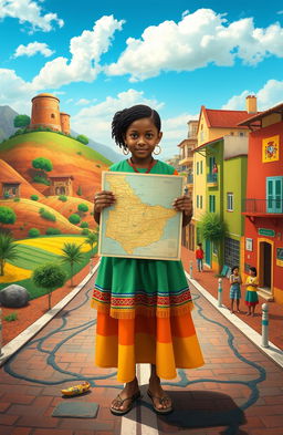 An epic adoption journey visually depicting the story of Elara, a 19-year-old Ethiopian girl adopted and raised in Spain