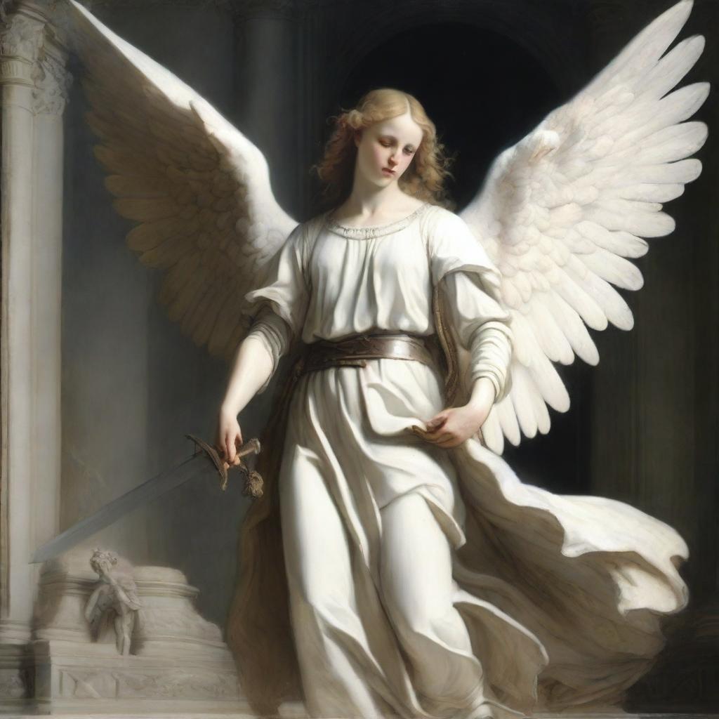 An angel wielding a sword