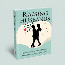 A captivating and insightful book cover for 'Raising Husbands', featuring an abstract illustration symbolizing the connection between men and women