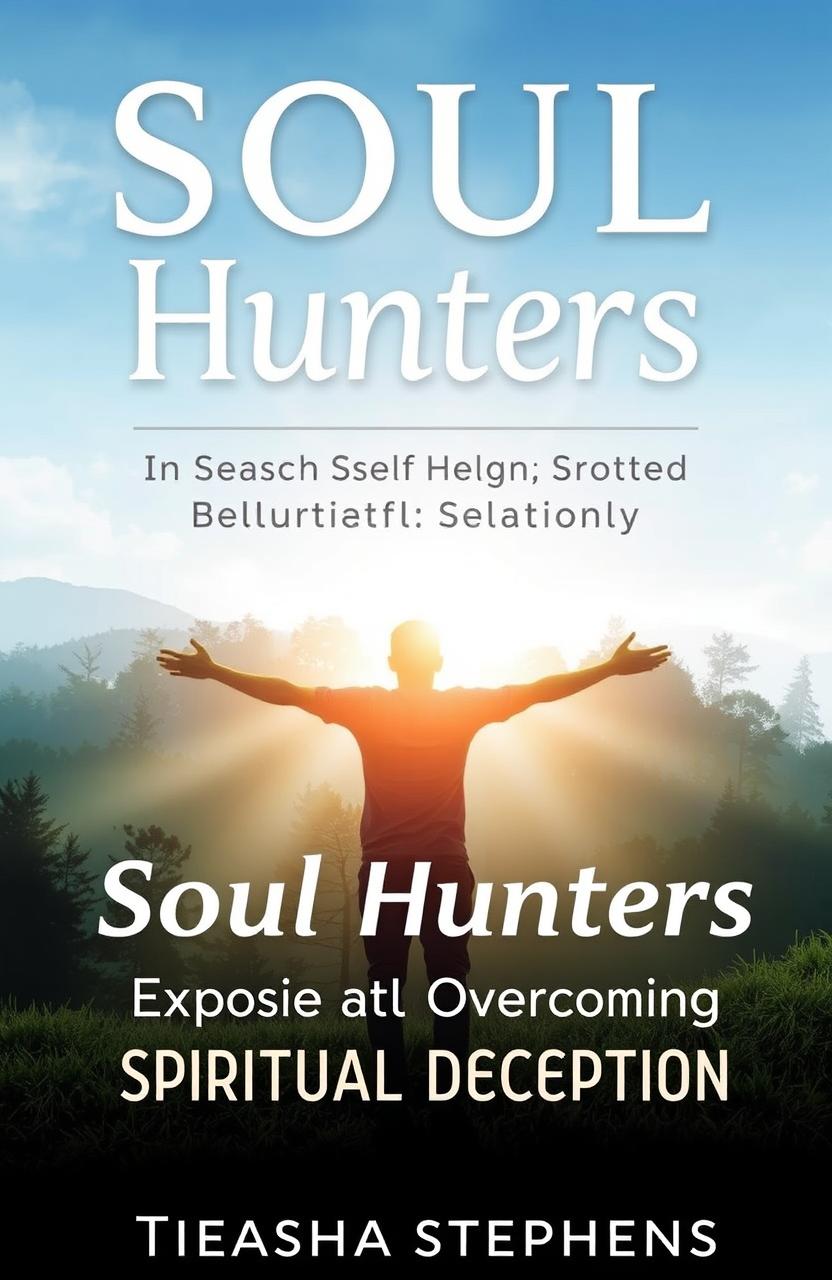 The cover of a spiritual self-help book titled 'Soul Hunters: Exposing and Overcoming Spiritual Deception' by Tieasha Stephens