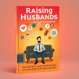 An imaginative and engaging book cover for 'Raising Husbands', designed to evoke curiosity and interest