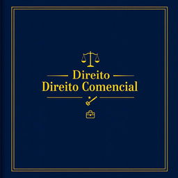 An elegant and professional cover design for a commercial law notebook