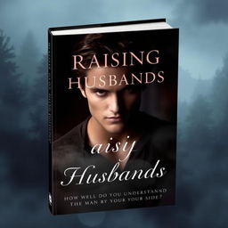 A captivating book cover for 'Raising Husbands' that features an image reminiscent of the dramatic style found in the Twilight series