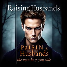 A captivating book cover for 'Raising Husbands' that features an image reminiscent of the dramatic style found in the Twilight series