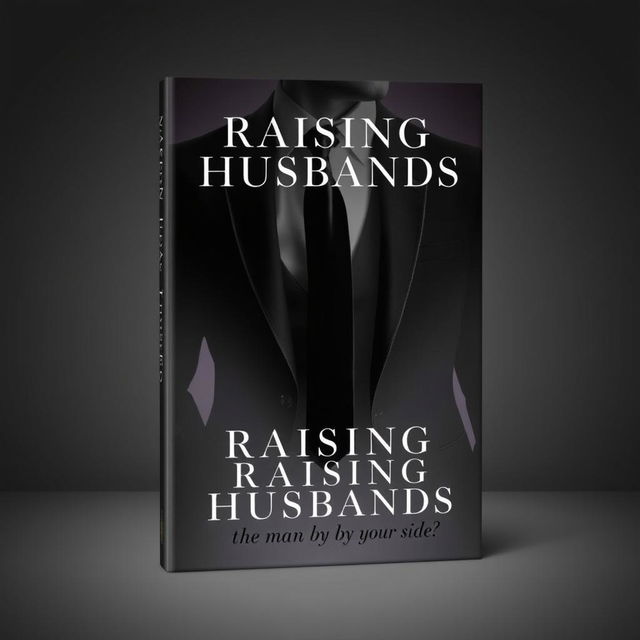 A visually striking book cover for 'Raising Husbands', inspired by the aesthetic of the Fifty Shades of Grey series