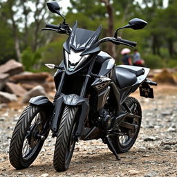 A modified CG 125 bike resembling a wolf, showcasing custom modifications that enhance its aggressive look