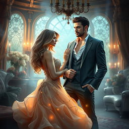 An enchanting book cover design for a captivating story by A