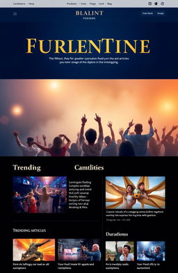 A captivating front page design featuring an elegant layout