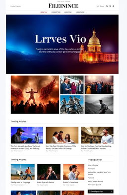 A captivating front page design featuring an elegant layout