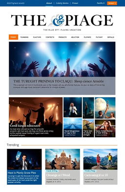 A captivating front page design featuring an elegant layout