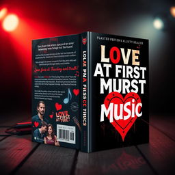 A stunning book cover design inspired by the title "Love At First Music"