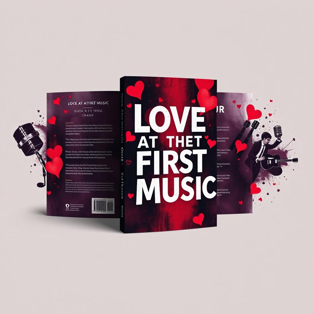 A stunning book cover design inspired by the title "Love At First Music"