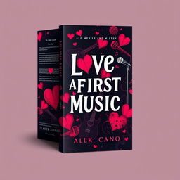 A stunning book cover design inspired by the title "Love At First Music"