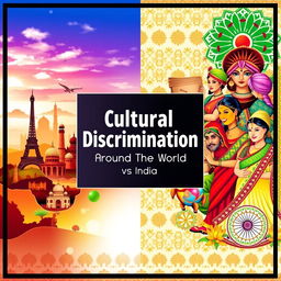A visually striking cover page design showcasing the theme of cultural discrimination