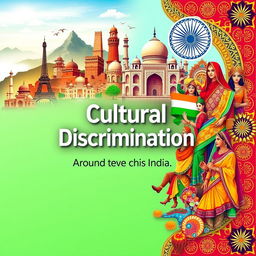 A visually striking cover page design showcasing the theme of cultural discrimination
